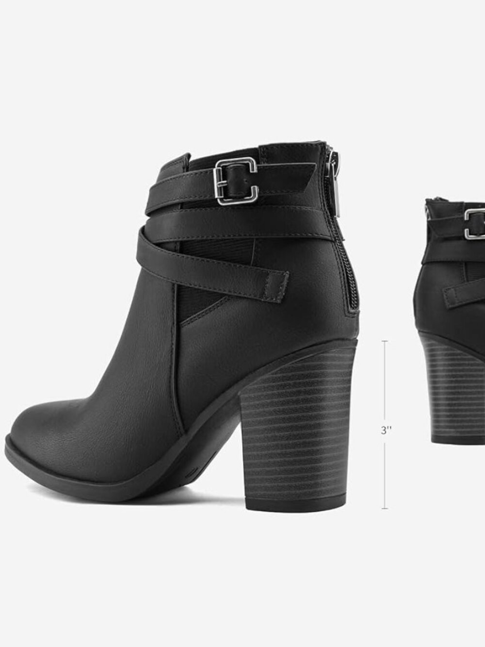 DREAM PAIRS Women's Chunky High Heel Ankle Booties Shoes Size: 5.5